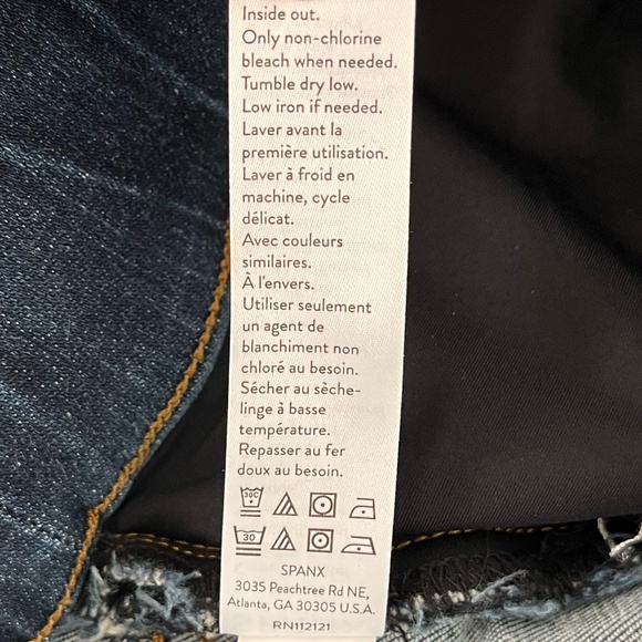 NWT SPANX | Classic Distressed Ankle Skinny Jeans in Medium Wash | Size L TALL - Picture 10 of 11